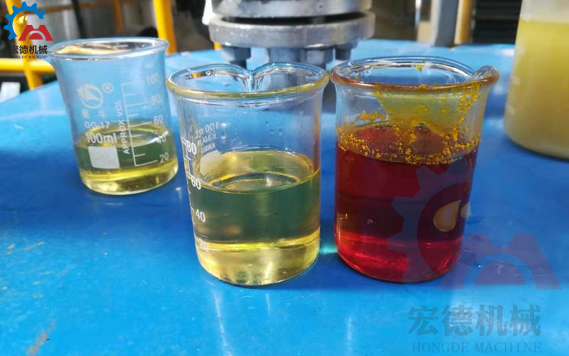 精煉油和毛油對比